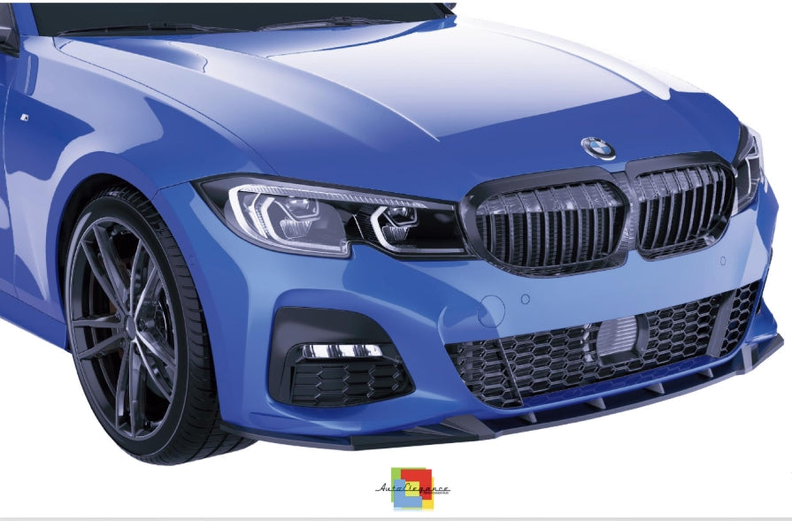 💫Splitter Anteriore per BMW Serie 3 G20/G21 M-Pack (2018–2022) – Nero Lucido💫