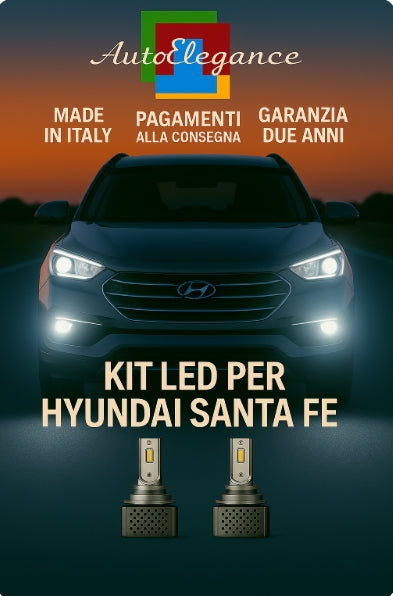 💫KIT LED D3S 6000K BIANCO CANBUS – Anabbaglianti per Hyundai Santa Fe III💫