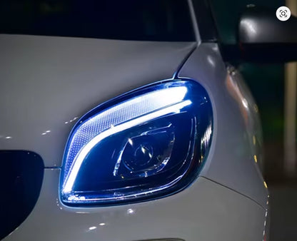 🔥FARI ANTERIORI PER SMART 453 2015-2019, LUCE BLU, GRUPPO OTTICO FULL LED🔥