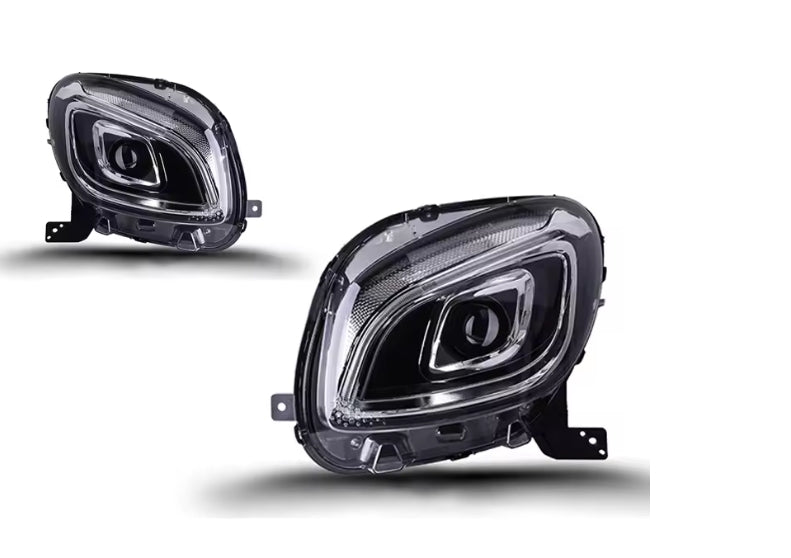 🔥FARI ANTERIORI PER SMART 453 2015-2019, LUCE BLU, GRUPPO OTTICO FULL LED🔥
