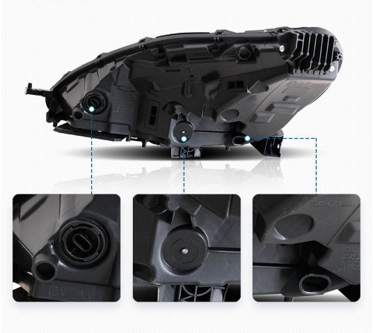 LED Headlights DRL with Reflector for Tesla Model 3 2017-23 with Dynamic Signal 