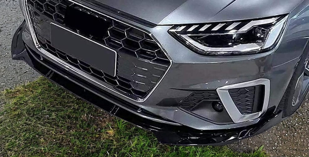 💎SPLITTER ANTERIORE ADATTO PER Audi A4 2020 NERO LUCIDO💎