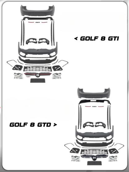 ✨BODYKIT SUITABLE FOR VW GOLF VIII GTI/GTD LOOK ✨