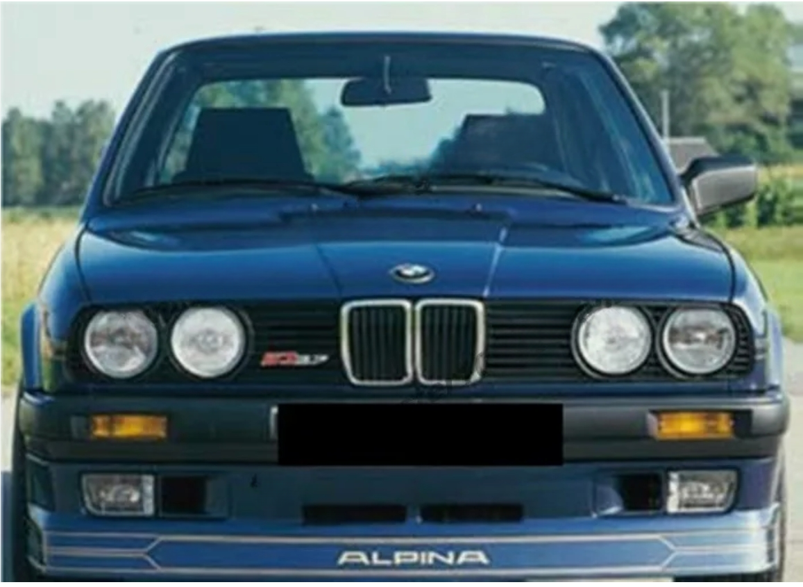 BMW 3 E30 88-94 GONNA ANTERIORE / SPOILER / LABBRO ALPINA B6 look