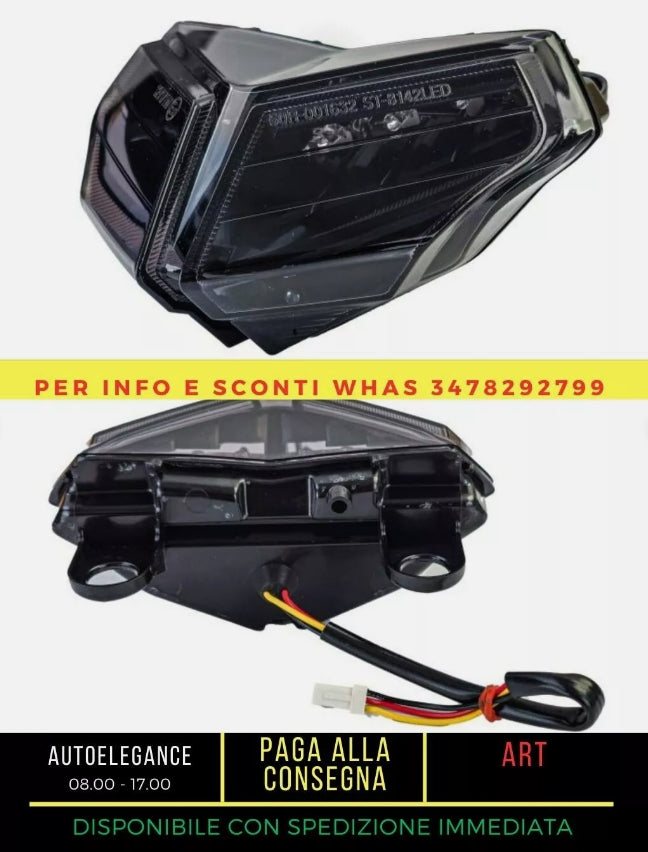 Motorcycle LED Tail Light Smoke for Ducati 848 1098 1198 07-13 