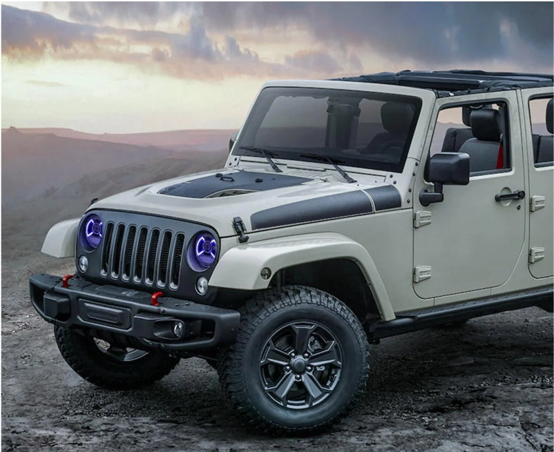 9 Inch Full LED Headlights for Jeep Wrangler 2018-UP with Activated Lighting (NOT FIT FOR 2018 JK MODEL) 