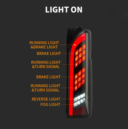 Fanali posteriori Full LED per Toyota Hiace 2005-2018