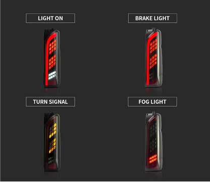 Fanali posteriori Full LED per Toyota Hiace 2005-2018