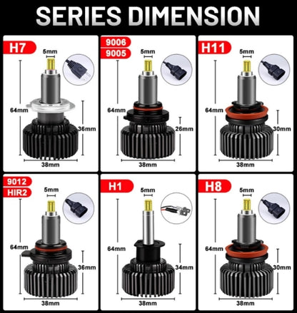 KIT LED Vw TOURAN ANABAGLIANTI H7 CANBUS Bianco 6500K 360 gradi