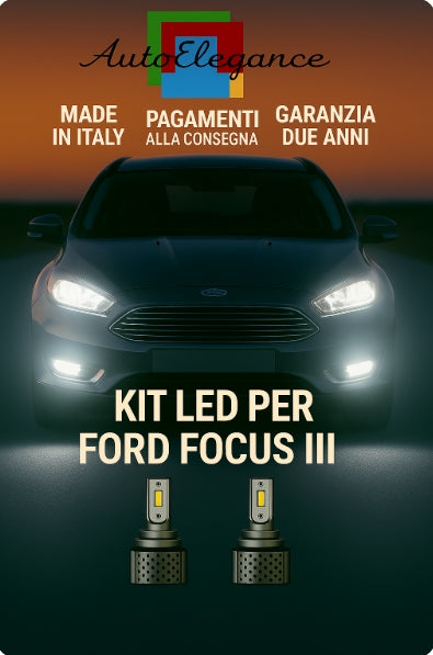 💫KIT LED D3S 6000K BIANCO CANBUS – Anabbaglianti per Ford Focus III 💫