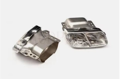 🔥DIFFUSORE ROSSO + TERMINALI DI SCARICO ARGENTO PER MERCEDES  A W176 A45 A180🔥