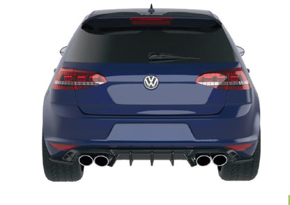 💫Diffusore Posteriore (Rear Valance) per VW Golf Mk7 R (2013–2016) – Nero 💫