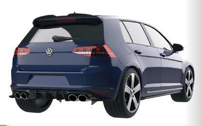 💫Diffusore Posteriore (Rear Valance) per VW Golf Mk7 R (2013–2016) – Nero 💫