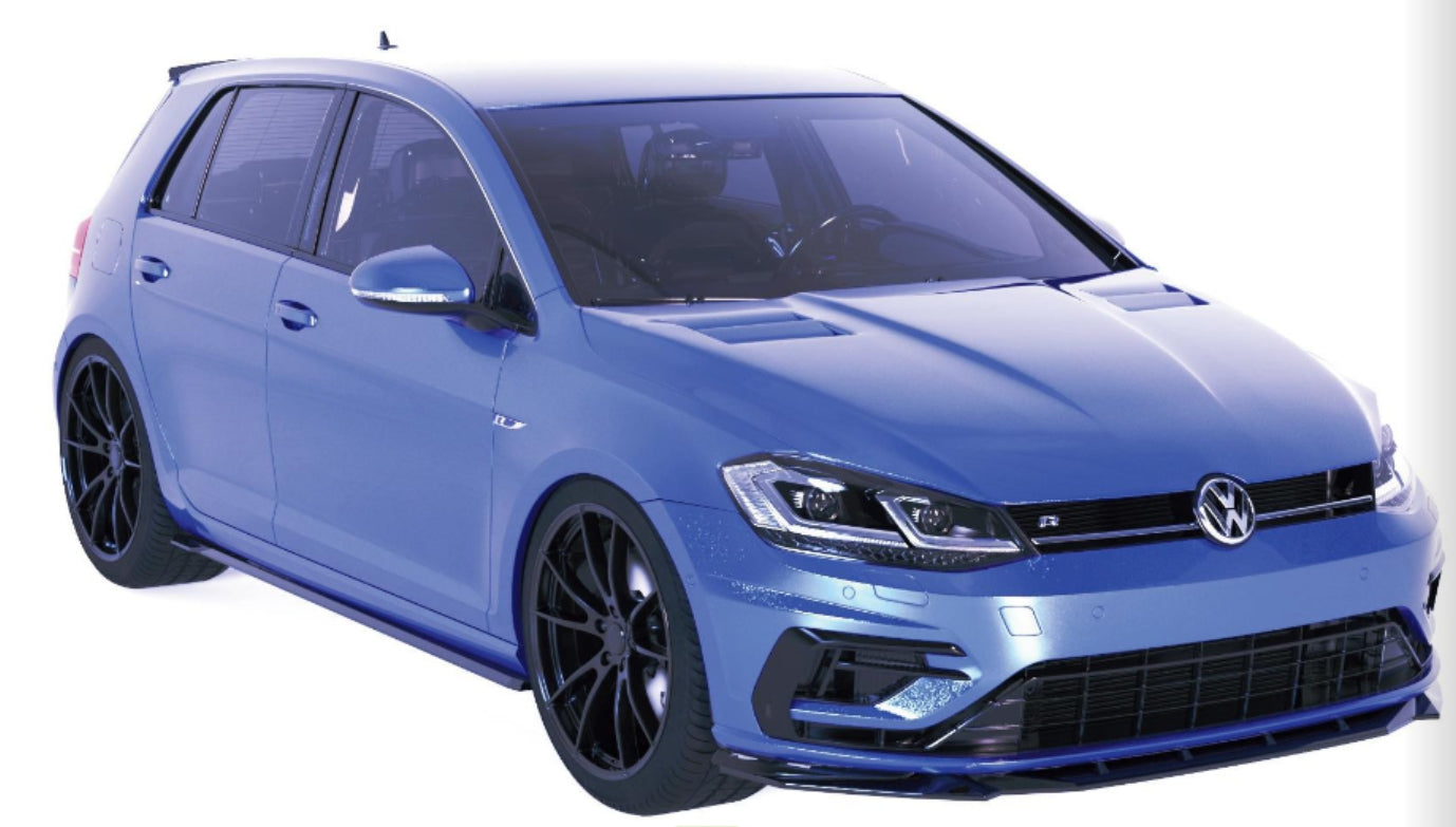 💫Body Kit Completo per VW Golf Mk7.5 R / R-Line (2017–2020) – Nero Lucido 💫