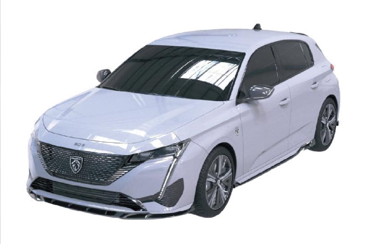 💫Splitter Anteriore per Peugeot 308 GT Mk3 Hatchback & SW (2021–) – Nero 💫
