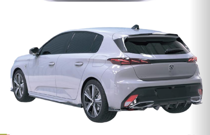 💫Body Kit Completo per Peugeot 308 GT Mk3 (Hatchback & SW) (2021–)Nero Lucido💫