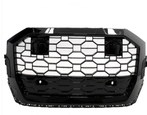 💎GRIGLIA ANTERIORE ADATTO PER AUDI Q8 2018+ DESIGN SPORTIVO PIANOFORTE NERO💎