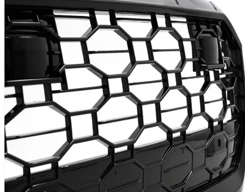 💎GRIGLIA ANTERIORE ADATTO PER AUDI Q8 2018+ DESIGN SPORTIVO PIANOFORTE NERO💎