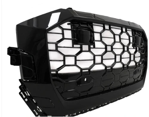 💎GRIGLIA ANTERIORE ADATTO PER AUDI Q8 2018+ DESIGN SPORTIVO PIANOFORTE NERO💎