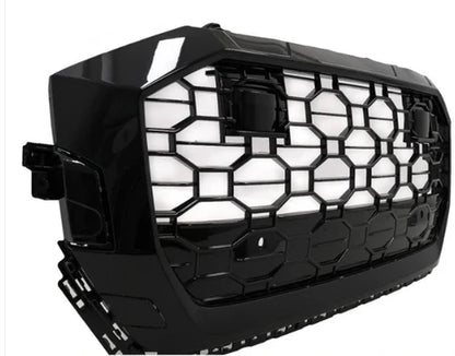 💎GRIGLIA ANTERIORE ADATTO PER AUDI Q8 2018+ DESIGN SPORTIVO PIANOFORTE NERO💎