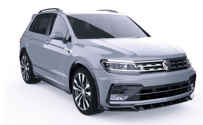 💫Minigonne Laterali (2 pezzi) per VW Tiguan Mk2 R-Line (2015–2020) – Nero 💫