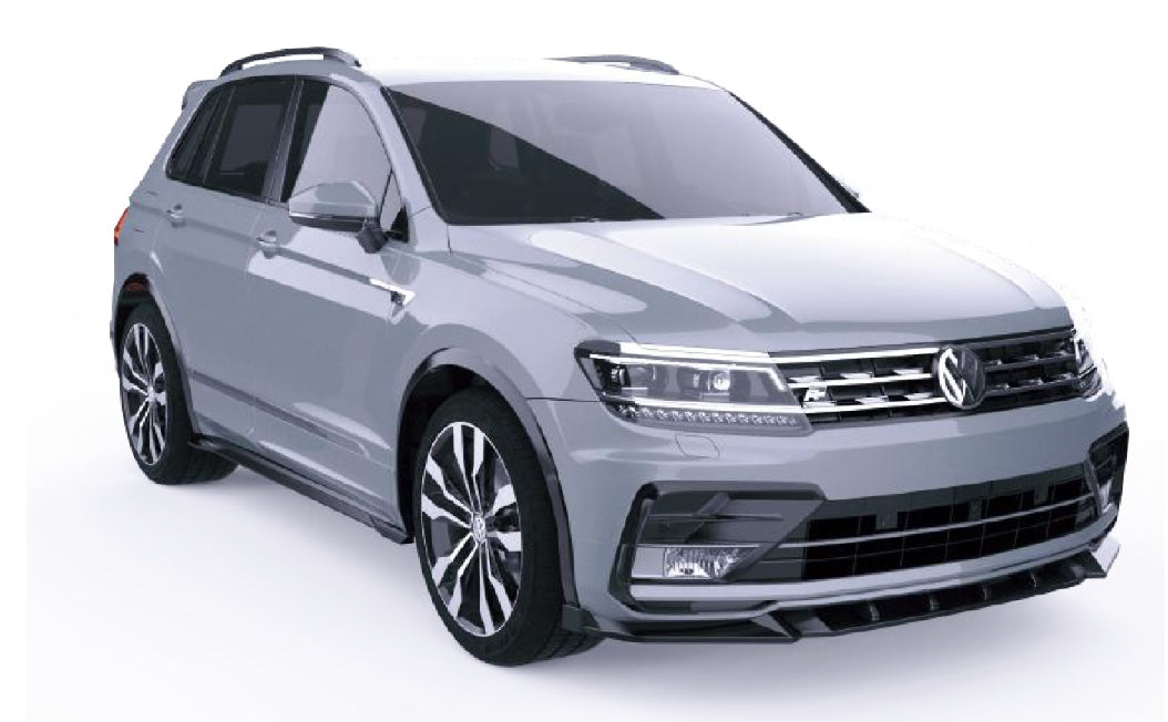 💫Front Splitter per Volkswagen Tiguan Mk2 R-Line (2015–2020) – Nero Lucido💫
