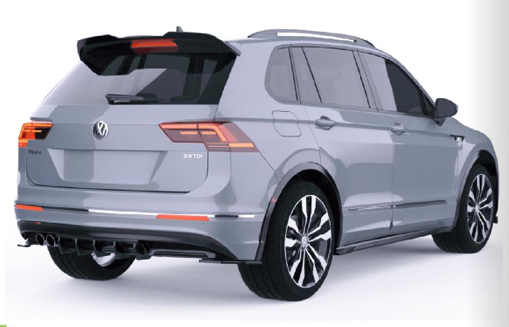💫Diffusore Posteriore per VW Tiguan Mk2 R-Line (2015–2020) – Nero Lucido💫