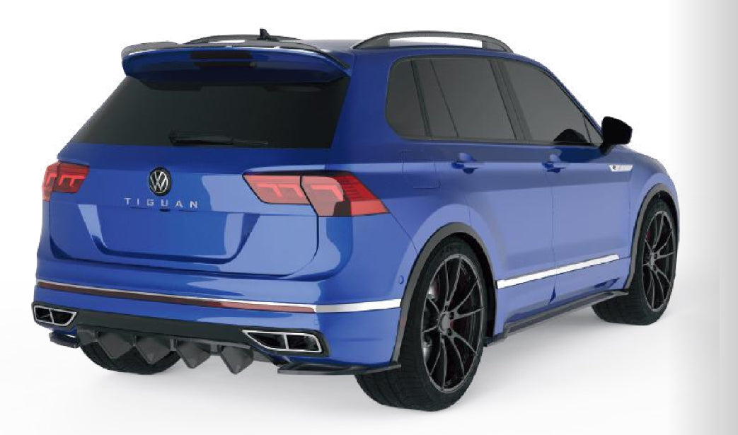 💫Spoiler Cap per VW Tiguan R / R-Line Mk2 Facelift (2020–2024) – Nero Lucido💫