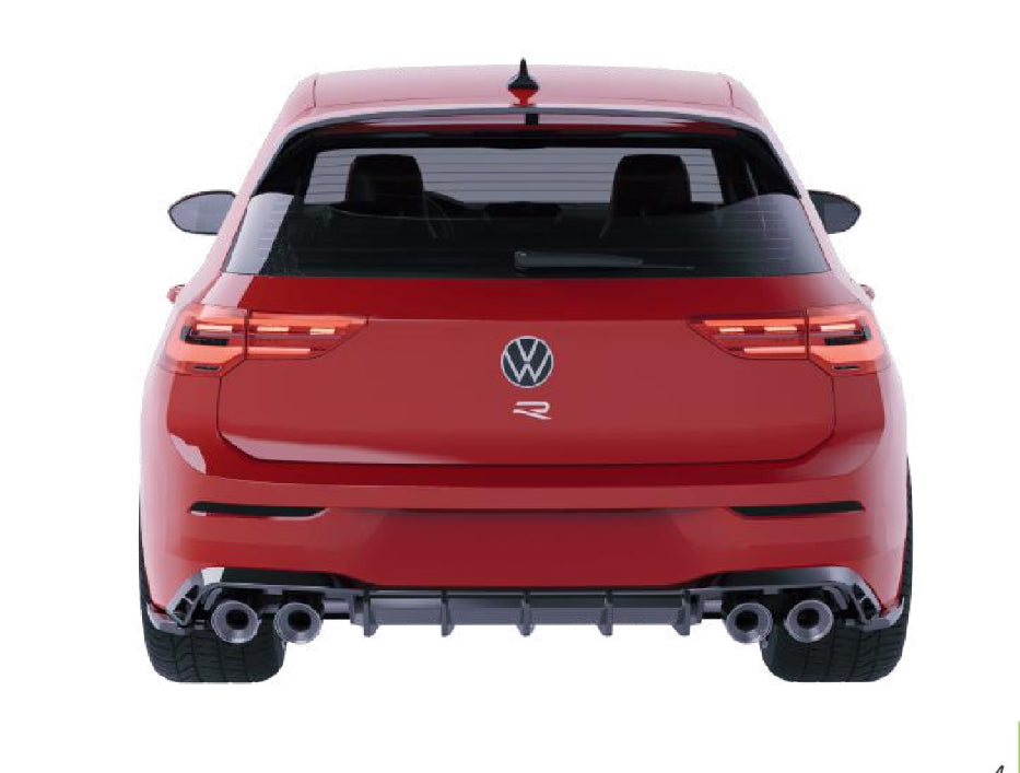 💫Diffusore Posteriore per Volkswagen Golf Mk8 R (2020–2024) – Nero Lucido💫