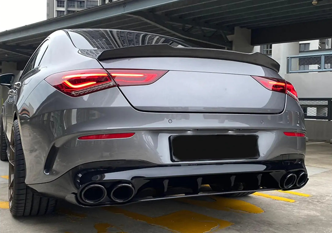 CLA35 AMG Look Rear Bumper Diffuser for Mercedes CLA (C118) (2019-On) AMG Bumper Gloss Black