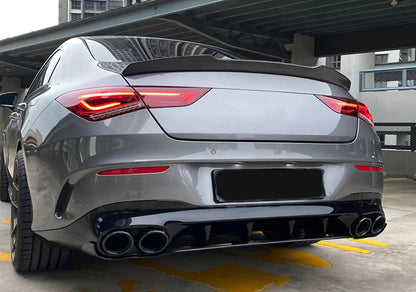 CLA35 AMG Look Rear Bumper Diffuser for Mercedes CLA (C118) (2019-On) AMG Bumper Gloss Black