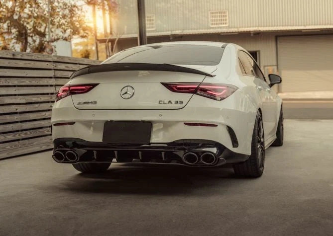 CLA35 AMG Look Rear Bumper Diffuser for Mercedes CLA (C118) (2019-On) AMG Bumper Gloss Black