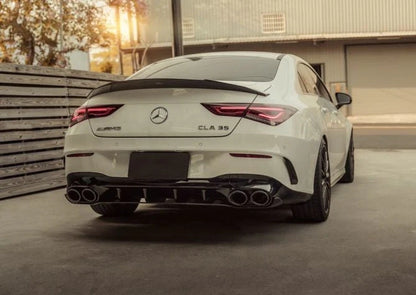 CLA35 AMG Look Rear Bumper Diffuser for Mercedes CLA (C118) (2019-On) AMG Bumper Gloss Black