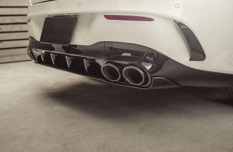 CLA35 AMG Look Rear Bumper Diffuser for Mercedes CLA (C118) (2019-On) AMG Bumper Gloss Black