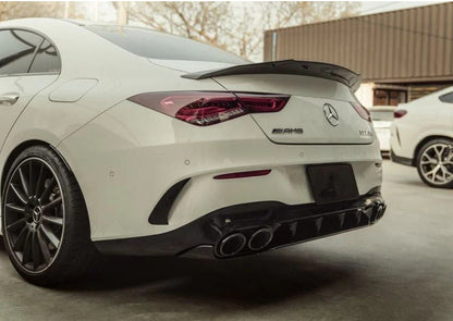 CLA35 AMG Look Rear Bumper Diffuser for Mercedes CLA (C118) (2019-On) AMG Bumper Gloss Black