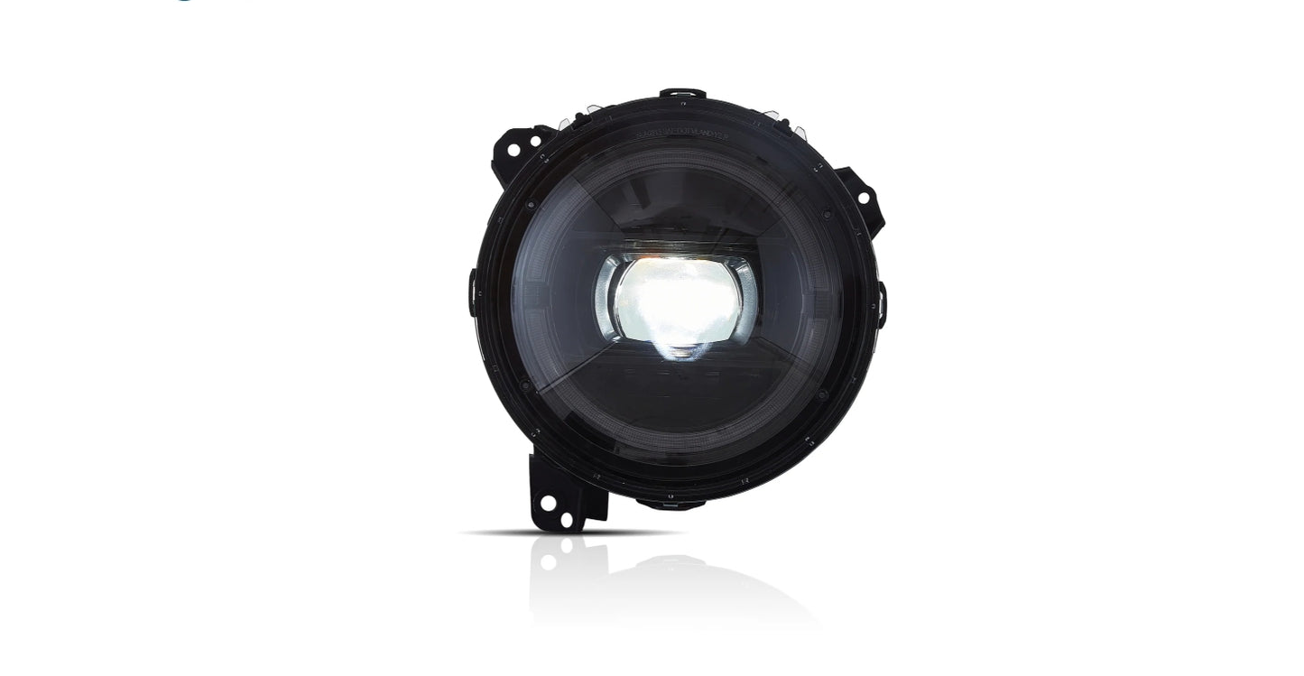 Fari anteriori Full LED per Jeep Wrangler JL JLU JT Rubicon 2018-2023 (adatti solo ai modelli JL con fari da 9 pollici)