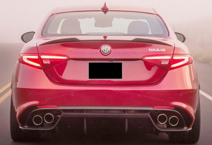 💫ART. 0345 DIFFUSORE GIULIA 2016-2021 QUADRIFOGLIO NERO LUCIDO💫