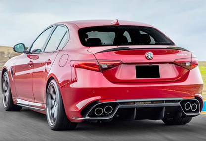 💫ART. 0345 DIFFUSORE GIULIA 2016-2021 QUADRIFOGLIO NERO LUCIDO💫