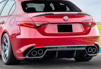 💫ART. 0345 DIFFUSORE GIULIA 2016-2021 QUADRIFOGLIO NERO LUCIDO💫