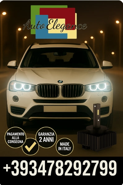 🔥KIT LED D1S 6000K BIANCO CANBUS – Anabbaglianti per BMW X3🔥