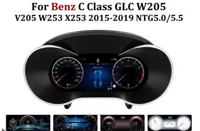 🔥QUADRO STRUMENTI DIGITALE LCD PER MERCEDES BENZ C GLC W205 W253 X253 15-19🔥
