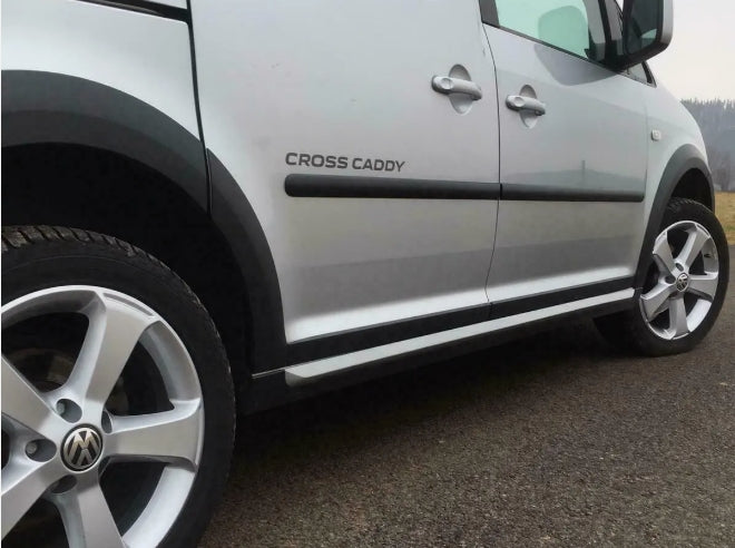 Spoiler Minigonne Laterali per VW CADDY 2K CROSS 2003 - 2015 ABS Plastica