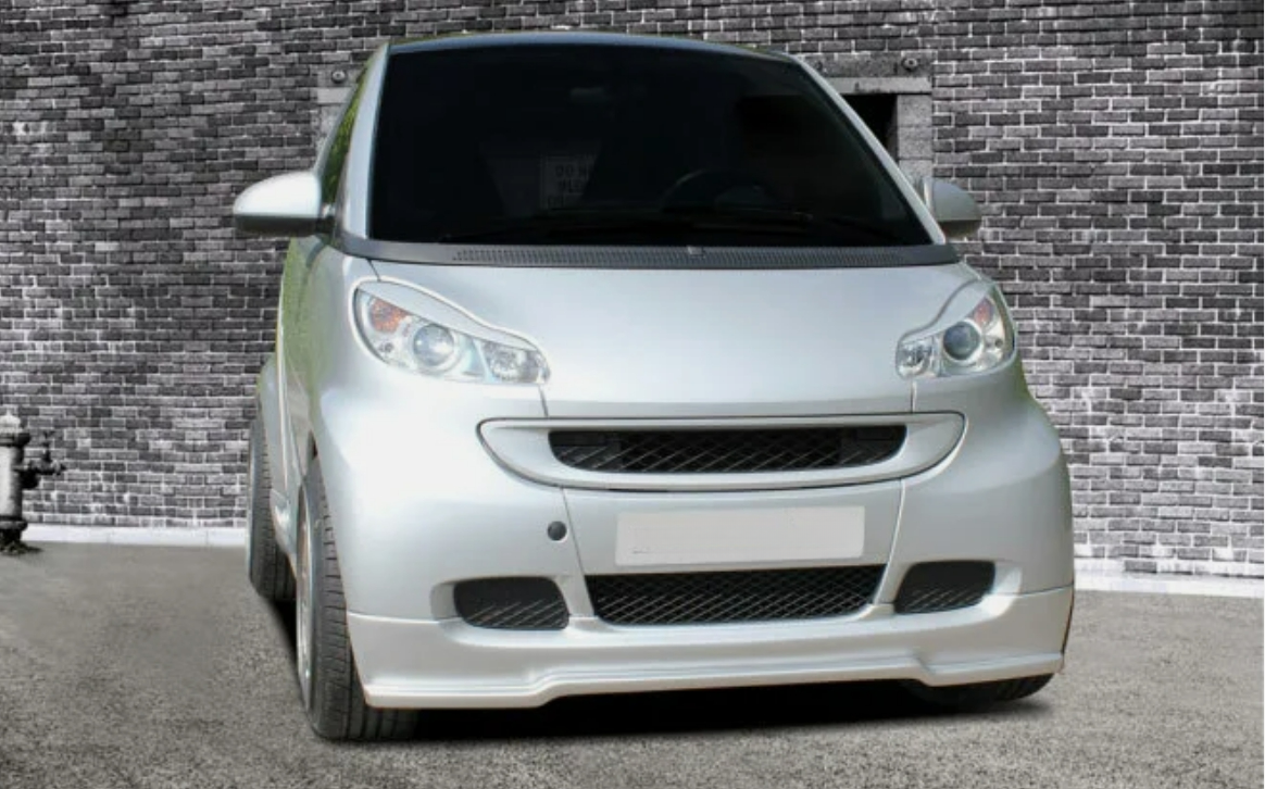 Front spoiler under bumper for SMART Fortwo 451 07-12 ABS plastic