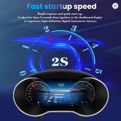 🔥PANNELLO TACHIMETRO PER MERCEDES C W205 DIGUTALE LCD BONROAD 12,3" 1920*720🔥