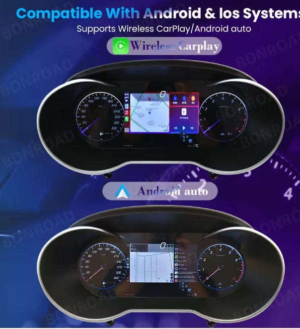 🔥PANNELLO TACHIMETRO PER MERCEDES C W205 DIGUTALE LCD BONROAD 12,3" 1920*720🔥