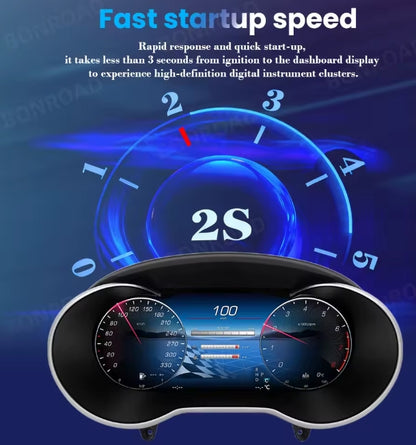 🔥PANNELLO TACHIMETRO PER MERCEDES C W205 DIGUTALE LCD BONROAD 12,3" 1920*720🔥