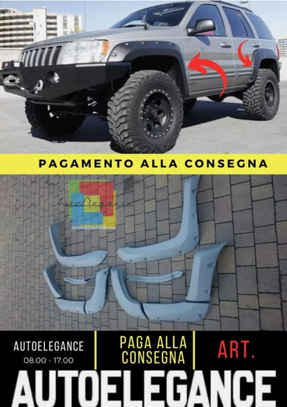 JEEP GRAND CHEROKEE WJ 1999 - 2004 WHEEL ARCH EXTENSIONS - FLARED FENDERS + NEW +