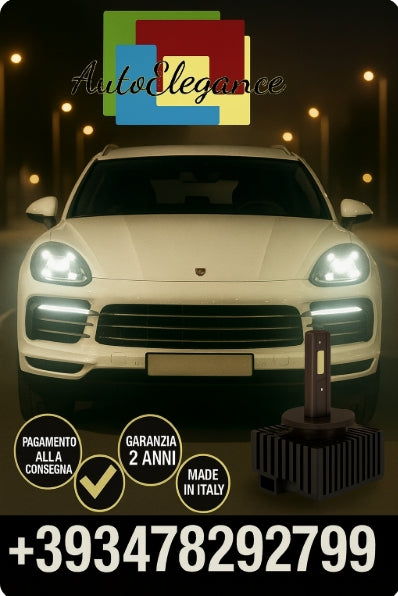 ⭐KIT LED D1S 6000K BIANCO CANBUS – Anabbaglianti per Porsche Cayenne⭐