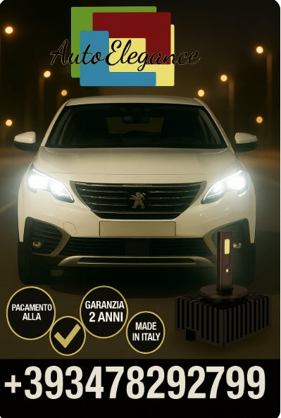 ⭐KIT LED D1S 6000K BIANCO CANBUS – Anabbaglianti per Peugeot 3008⭐