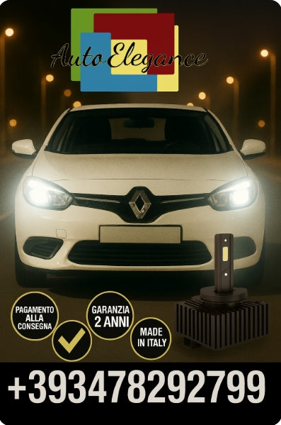 ⭐KIT LED D1S 6000K BIANCO CANBUS – Anabbaglianti per Renault Mégane II⭐